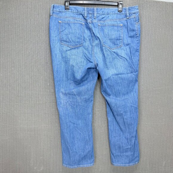 L.L. Bean Womens Size 20 P Blue Favorite Fit Denim Jeans Straight Leg - Picture 2 of 8